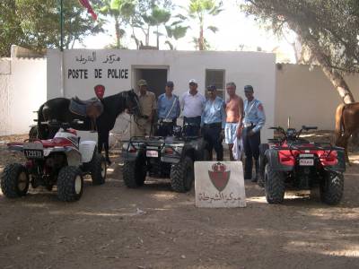 la police de la plage d'agadir